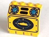 LEGO part Panneau 2 x 4 x 3 1/3 avec Charnière avec Motif Yellow Submarine 2582px2