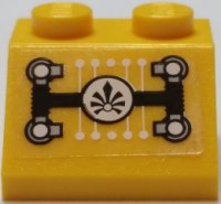 LEGO part Slope 45 2 x 2 with Control Panel with Circular Chima Logo Pattern (Sticker) - Set 70013 3039pb106