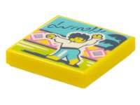 LEGO part Tile 2 x 2 with BeatBit Album Cover - Flamenco Dancer Pattern 3068pb1543