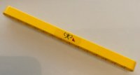 LEGO part Technic, Liftarm Thick 1 x 15 with Danger Extending Arm Pattern (Sticker) - Set 42097 32278pb030