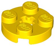 LEGO part Plate, Round 2 x 2 with Axle Hole 4032
