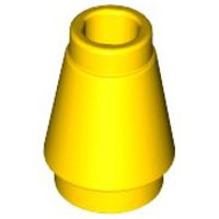 LEGO part Cone 1 x 1 with Top Groove 4589b