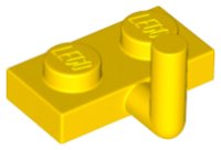 LEGO part Plate, Modified 1 x 2 with Bar Arm Up (Horizontal Arm 5mm) 4623b