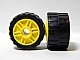 LEGO part Wheel 18mm D. x 14mm with Pin Hole, Fake Bolts and Shallow Spokes with Black Tire 24 x 14 Shallow Tread, Band Around Center of Tread (55981 / 89201) 55981c06