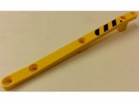 LEGO part Crane Harbor Derrick 16 with Double Attachment with Black and Yellow Danger Stripes Pattern Modell Left Side (Sticker) - Set 7685 59807pb01L
