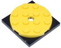 LEGO part Turntable 4 x 4 x 2/3 with Black Square Base, Free-Spinning (60474 / 61485) 60474c01