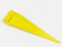 LEGO part Plate, Modified 1 x 2 with Angular Extension with Molded Flexible Yellow Tip Pattern 61406pb01