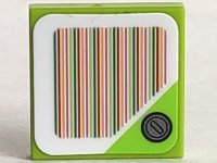 LEGO part Tile 2 x 2 with Super Mario Scanner Code Red Coin Block, Triangle Corner Pattern (Sticker) - Set 71382 3068pb1487