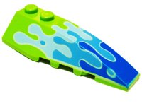 LEGO part Wedge 6 x 2 Right with Blue Water Splash Pattern 41747pb030