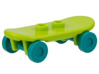 LEGO part Minifigure, Utensil Skateboard Deck with Dark Turquoise Wheels (42511 / 2496) 42511c07