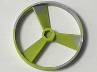 LEGO part Bionicle Rhotuka Spinner (Propeller / Rotor) with Marbled Pearl Light Gray Pattern 50899pb03