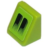 LEGO part Slope 30 1 x 1 x 2/3 with Black Air Intake Double Faded Pattern Model Left Side (Sticker) - Set 8133 54200pb064L
