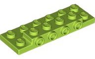 LEGO part Plate, Modified 2 x 6 x 2/3 with 4 Studs on Side 87609
