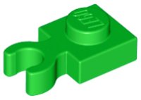 LEGO onderdeel Plate, Modified 1 x 1 with Open O Clip Thick (Vertical Grip) 4085d