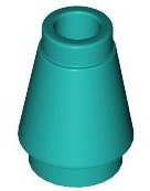 LEGO part Cone 1 x 1 with Top Groove 4589b