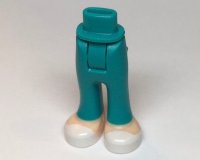 LEGO part Mini Doll Hips and Trousers with Back Pockets with Light Nougat Feet with White Shoes Pattern - Thick Hinge 92253c00pb30