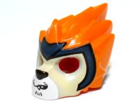 LEGO part Minifigur, Kopfschmuck Maske Löwe mit Tan-Gesicht, schiefen Lächeln und Dunkelblau-Kopfstück-Muster 11129pb02