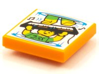 LEGO part Tile 2 x 2 with BeatBit Album Cover - Space Warp Keyboardist Pattern 3068pb1592