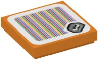 LEGO part Tile 2 x 2 with Super Mario Scanner Code Goombrat Pattern (Sticker) - Set 71402 3068pb1888