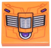 LEGO part Tile 2 x 2 with Mechanical Panel with Silver Vents and Dark Purple Button and Ovals Pattern 3068pb2214