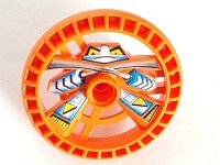 LEGO part Technic, Disk 5 x 5 - RoboRider Talisman Wheel, Ninja Mold with Robot Pattern 32349pb01