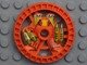 LEGO part Technic, Disk 5 x 5 - RoboRider Talisman Wheel, Toxic Mold with Robot Pattern 32357pb01
