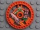 LEGO part Technic, Disk 5 x 5 - RoboRider Talisman Wheel, Laser Mold with Robot Pattern 32360pb01