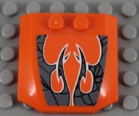 LEGO part Wedge 4 x 4 x 2/3 Triple Curved with Black and Silver Pattern (Sticker) - Set 8162 45677pb092