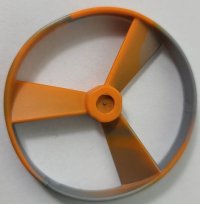 LEGO part Bionicle Rhotuka Spinner (Propeller / Rotor) with Marbled Pearl Light Gray Pattern 50899pb03