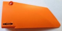 LEGO onderdeel Technic, Panel Fairing #17 Large Smooth, Side A with Door Handle Pattern (Sticker) - Set 8110 64392pb005