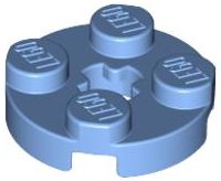 LEGO part Plate, Round 2 x 2 with Axle Hole 4032
