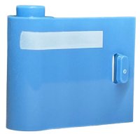 LEGO part Door 1 x 3 x 2 Left - Open Between Top and Bottom Hinge with Horizontal White Stripe Pattern 92262pb004