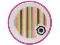 LEGO part Tile, Round 2 x 2 with Bottom Stud Holder with Super Mario Scanner Code Hexagon Pattern (Sticker) - Set 72042 14769pb793