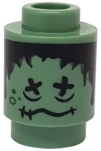 LEGO part Stein, rund 1 x 1 mit HP geschrumpfter Kopf Muster 3062pb036