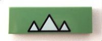 LEGO part Tile 1 x 3 with White Teeth Pattern 63864pb070