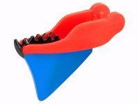 LEGO onderdeel Dragon Head (Avatar Toruk) Jaw Lower with Blue Crest and Black Teeth Pattern 1583pb01