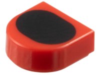 LEGO onderdeel Tegel, Rond 1 x 1 Halve Cirkel Uitgebreid met Zwart Ovaal Patroon 24246pb056