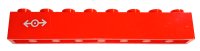 LEGO part Steen 1 x 8 con Patrón Logo Tren Gris Azulado Claro Pequeño Lado Izquierdo (Pegatina) - Set 7897 3008pb137L