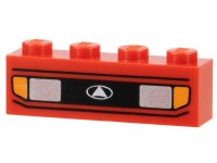 LEGO part Ladrillo 1 x 4 con patrón de faros de coche y intermitentes 3010px1