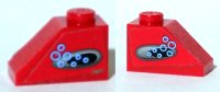 LEGO part Schräge 45 2 x 1 mit Lüftungsschlitz und Blasen-Muster auf beiden Seiten (Aufkleber) - Set 8057 3040pb012