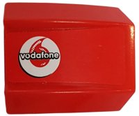 LEGO part Schräge, Gebogen 2 x 2 Lip mit Vodafone Logo Muster Links (Aufkleber) - Sets 8672 / 8673 30602pb042L