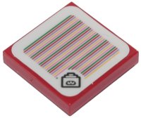 LEGO part Tile 2 x 2 with Super Mario Scanner Code Huckit Crab Pattern (Sticker) - Sets 71386 / 71398 3068pb1500