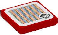 LEGO part Tile 2 x 2 with Super Mario Scanner Code Boom Boom Pattern (Sticker) - Sets 71387 / 71437 3068pb1814
