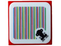LEGO part Baldosa 2 x 2 with Super Mario Scanner Code Throne Pattern (Sticker) - Set 71408 3068pb2066
