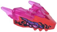 LEGO onderdeel Dragon Head (Ninjago) Jaw Upper with Horns with Molded Red Face and Printed Black Scales and Dark Purple and Magenta Eyes Pattern 82276pb08