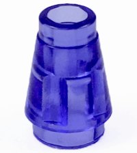 LEGO part Cone 1 x 1 with Top Groove 4589b
