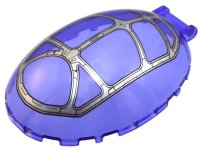 LEGO part Windscreen 8 x 6 x 2 1/3 Bubble Canopy with Bar Handle with Silver Frame Pattern, 9 Sections 98102pb03