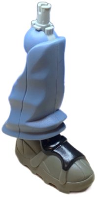 LEGO part Galidor Limb Leg Nick, Bottom Section with Rotatable Dark Gray Shoe and Light Gray Rotation Joint Pin 41237c02pb01