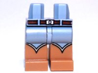 LEGO part Hips and Medium Nougat Legs with Belt with Buckle and Cowboy Boots Pattern 970c150pb01