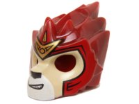 LEGO part Minifigure, Copricapo Maschera Leone con Viso Tan e Motivo Corona Oro Piccolo 11129pb07